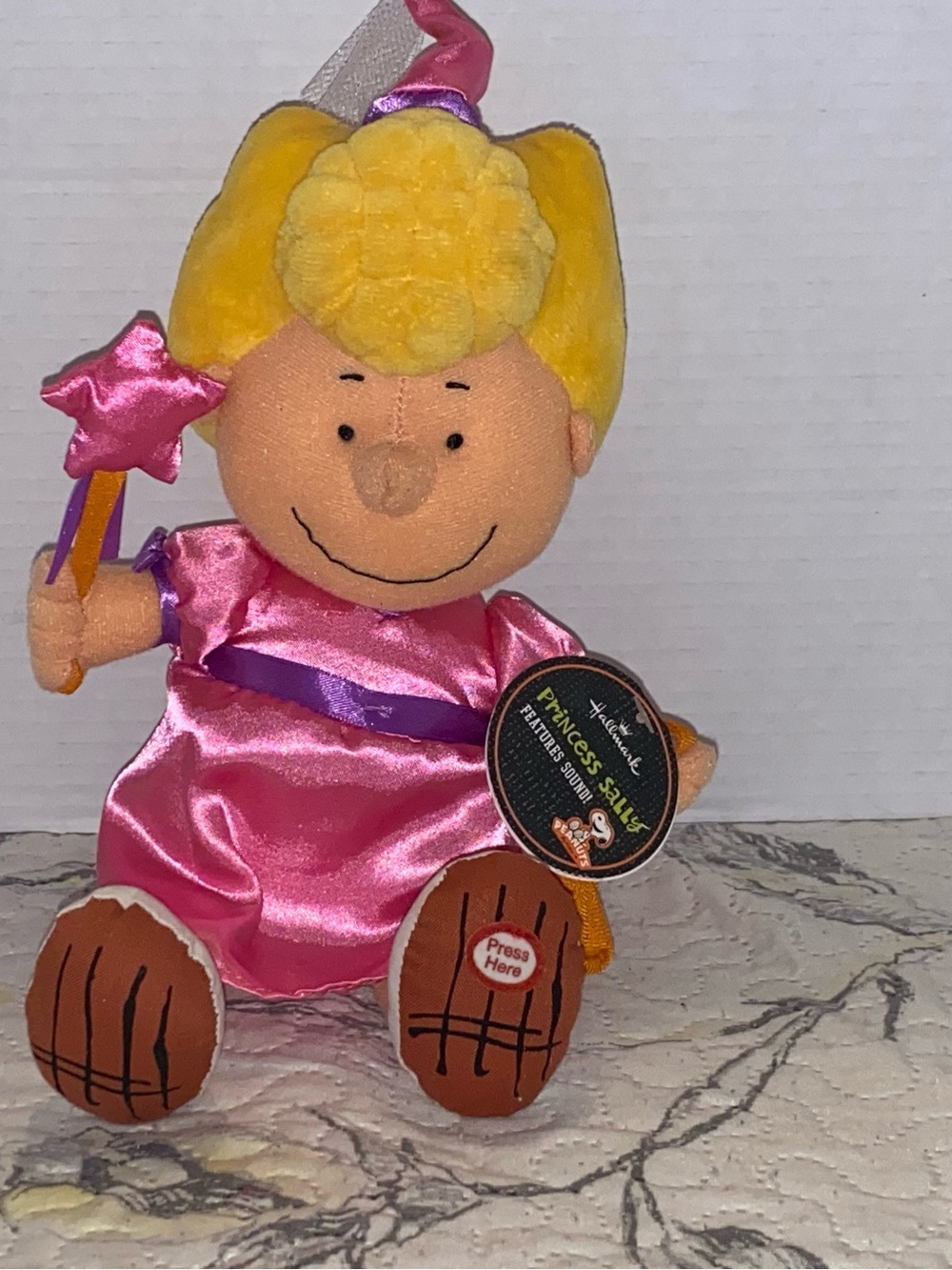 Hallmark Princess Sally Plush - Pink Dress with Yellow Hair 2009
